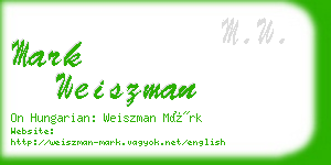 mark weiszman business card
